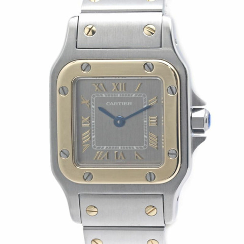 卡地亞 (Cartier) Santos Galbee SM Old Buckle W20031C4 女士腕錶 18K黃金 x 精鋼 40344