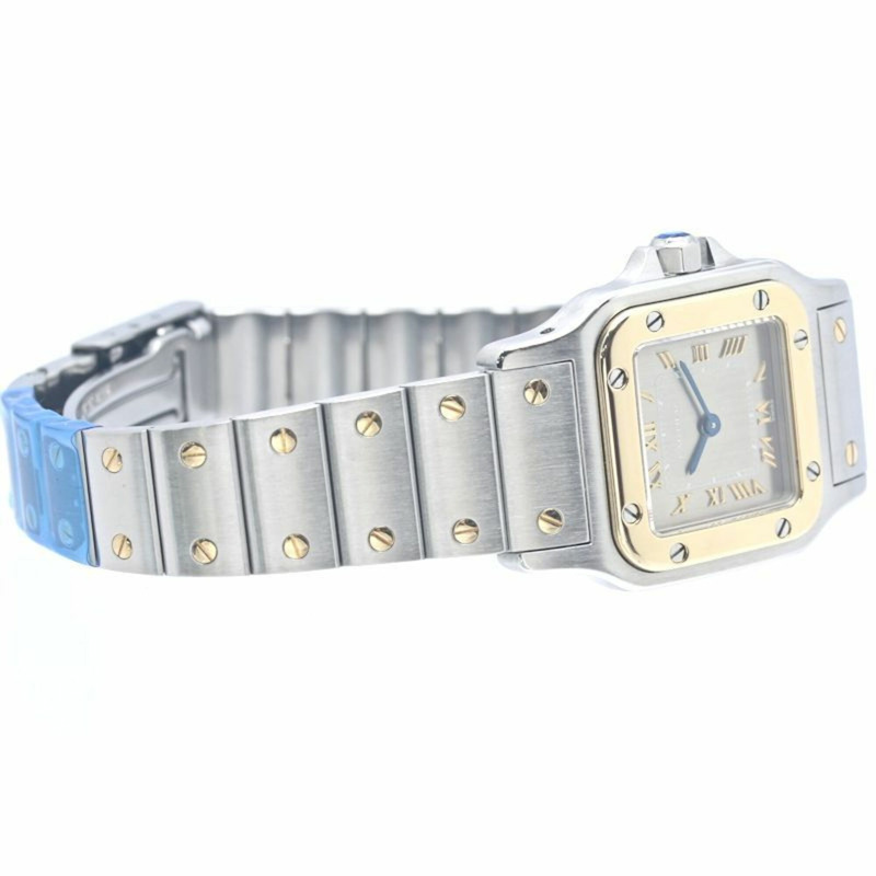 卡地亞 (Cartier) Santos Galbee SM Old Buckle W20031C4 女士腕錶 18K黃金 x 精鋼 40344-4