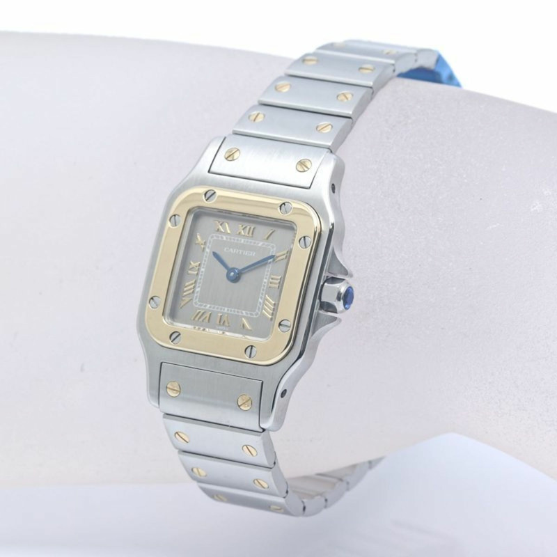 卡地亞 (Cartier) Santos Galbee SM Old Buckle W20031C4 女士腕錶 18K黃金 x 精鋼 40344-6