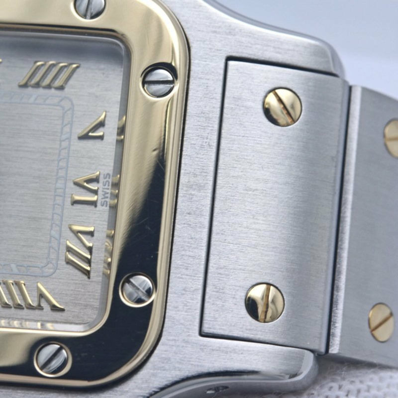 卡地亞 (Cartier) Santos Galbee SM Old Buckle W20031C4 女士腕錶 18K黃金 x 精鋼 40344-12