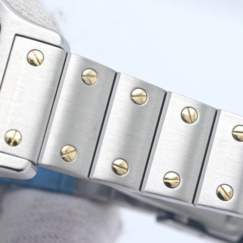 卡地亞 (Cartier) Santos Galbee SM Old Buckle W20031C4 女士腕錶 18K黃金 x 精鋼 40344-13