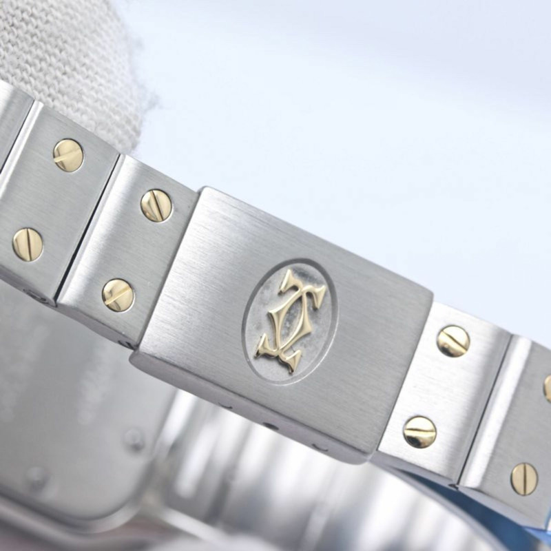 卡地亞 (Cartier) Santos Galbee SM Old Buckle W20031C4 女士腕錶 18K黃金 x 精鋼 40344-15