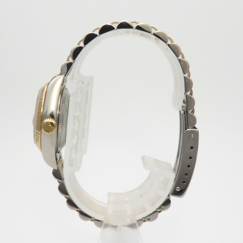 Rolex Datejust 69173G 10PD 不鏽鋼 18K 黃金鑲鑽錶盤灰色雙色女錶-5