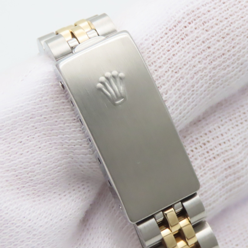 Rolex Datejust 69173G 10PD 不鏽鋼 18K 黃金鑲鑽錶盤灰色雙色女錶-15