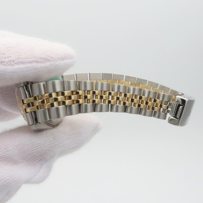 Rolex Datejust 69173G 10PD 不鏽鋼 18K 黃金鑲鑽錶盤灰色雙色女錶-19