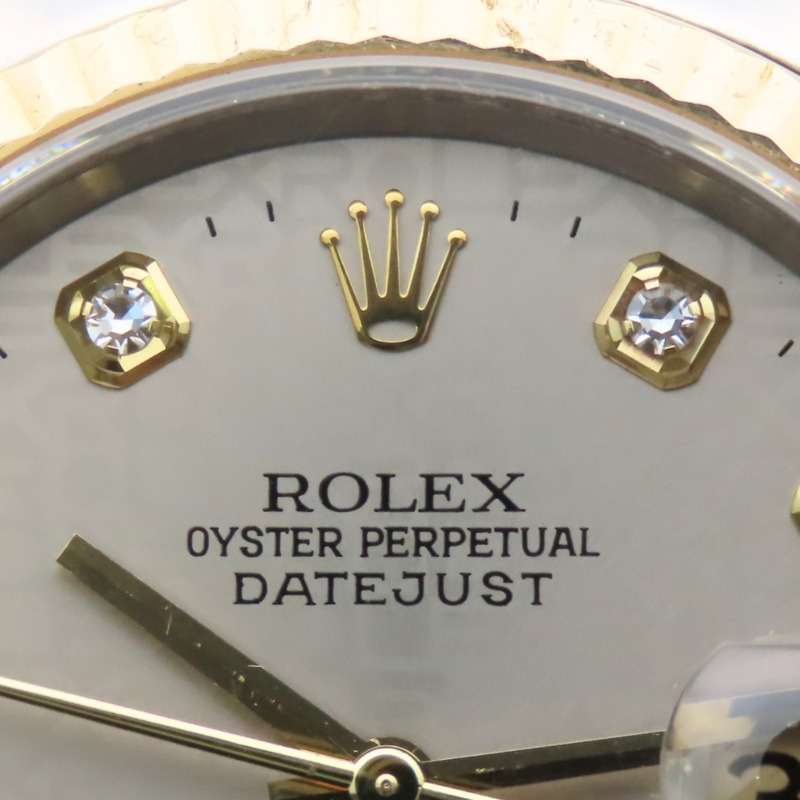 Rolex Datejust 36 16233G 不鏽鋼 18K 黃金錶盤 灰色 Hori 電腦男錶-8