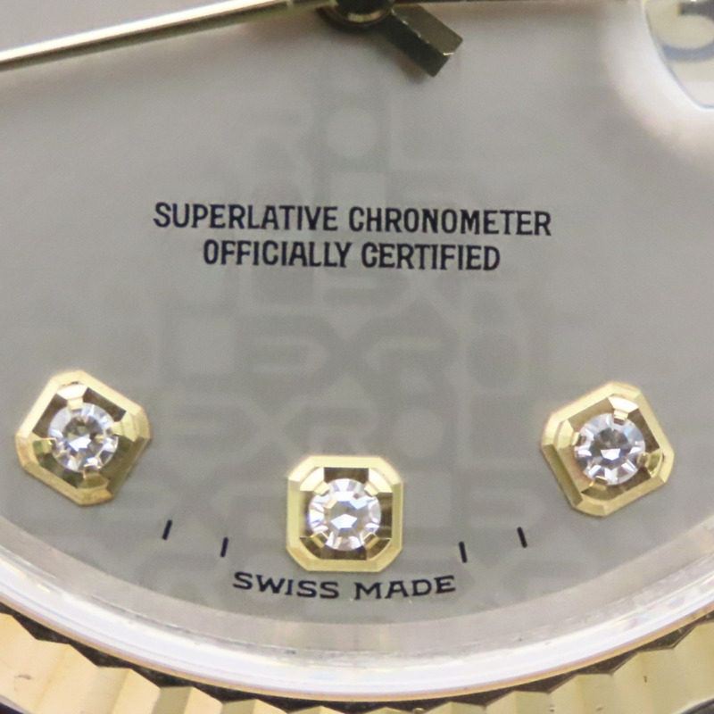 Rolex Datejust 36 16233G 不鏽鋼 18K 黃金錶盤 灰色 Hori 電腦男錶-9