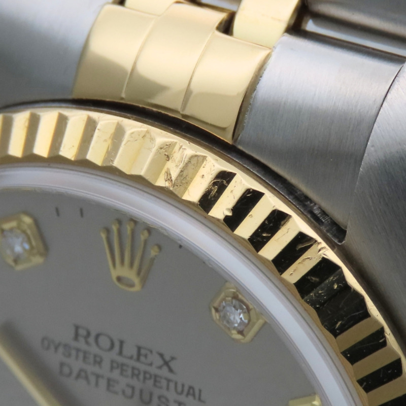 Rolex Datejust 36 16233G 不鏽鋼 18K 黃金錶盤 灰色 Hori 電腦男錶-14