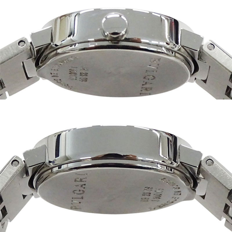 寶格麗 (Bulgari) 女士腕錶，品牌：日期石英 QZ 不鏽鋼 SS BB23SS 銀色黑色圓形-2
