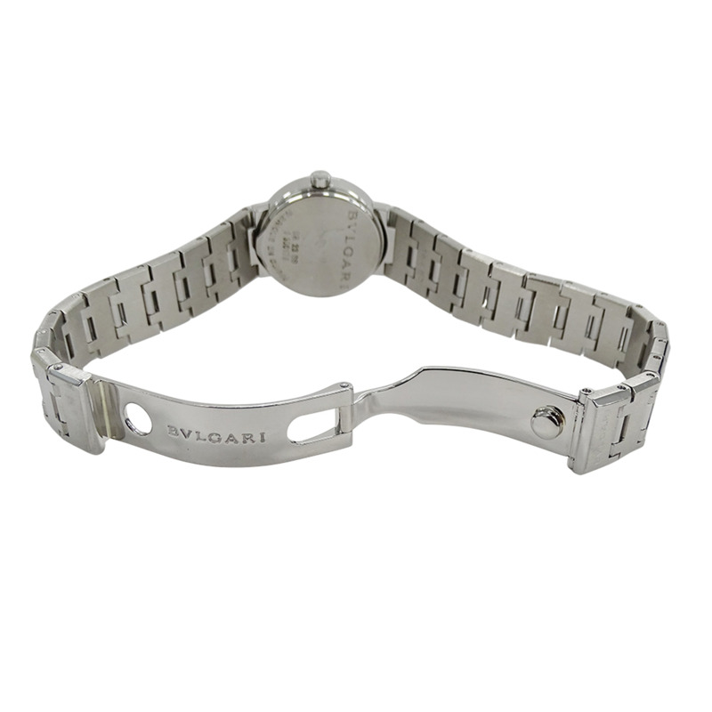 寶格麗 (Bulgari) 女士腕錶，品牌：日期石英 QZ 不鏽鋼 SS BB23SS 銀色黑色圓形-3