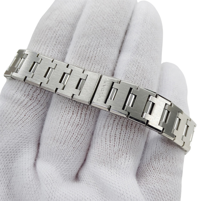 寶格麗 (Bulgari) 女士腕錶，品牌：日期石英 QZ 不鏽鋼 SS BB23SS 銀色黑色圓形-5