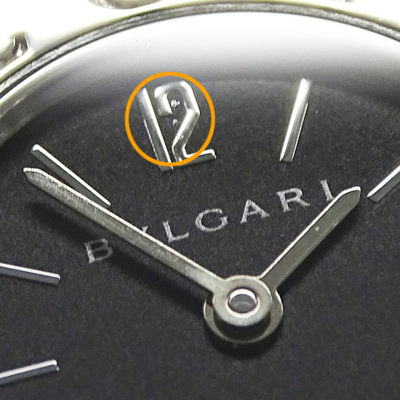 寶格麗 (Bulgari) 女士腕錶，品牌：日期石英 QZ 不鏽鋼 SS BB23SS 銀色黑色圓形-9