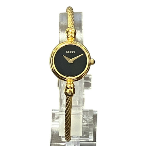 Gucci GUCCI腕錶，總重16公克，GP石英機芯，黑色錶盤，型號2700.2.L