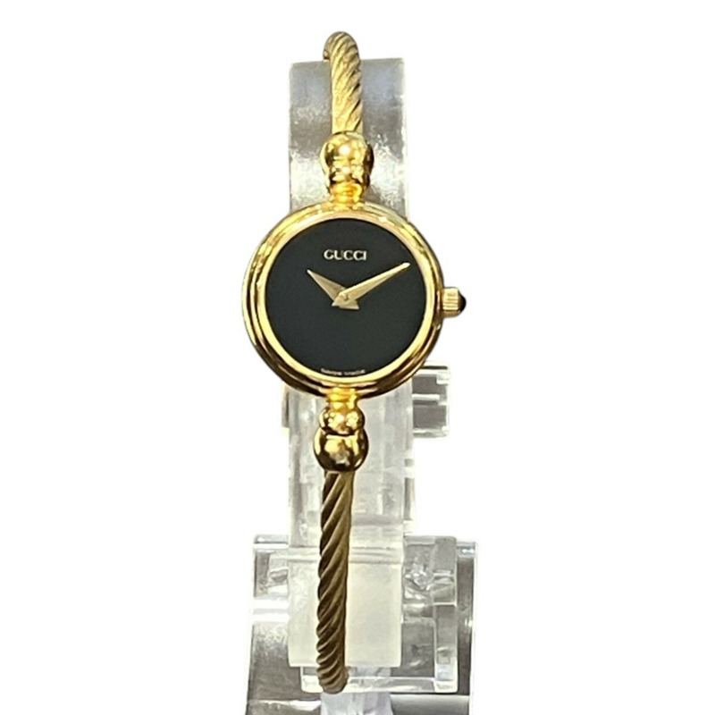 Gucci GUCCI腕錶，總重16公克，GP石英機芯，黑色錶盤，型號2700.2.L-0