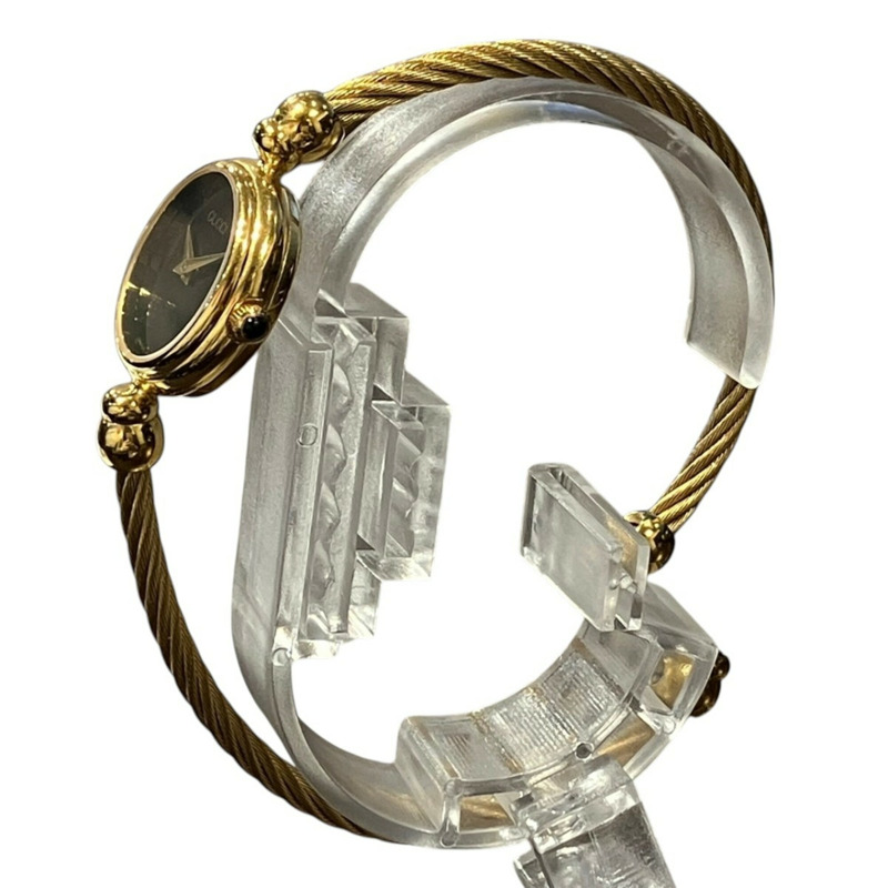 Gucci GUCCI腕錶，總重16公克，GP石英機芯，黑色錶盤，型號2700.2.L-1
