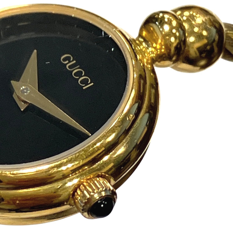 Gucci GUCCI腕錶，總重16公克，GP石英機芯，黑色錶盤，型號2700.2.L-6