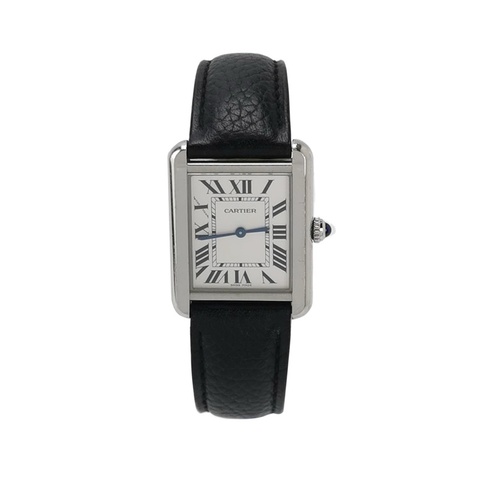 Cartier Tank Must de Cartier牛皮精钢石英女士腕表