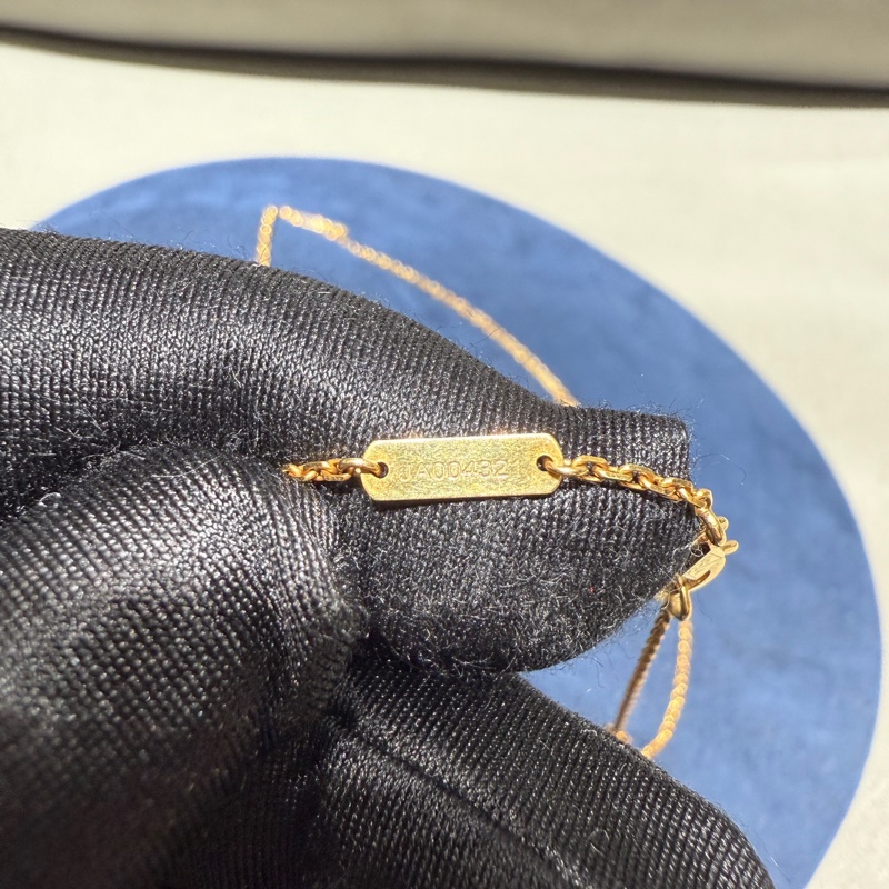 VCA梵克雅寶18K金白貝母白中花項鍊 單品 無任何配-4
