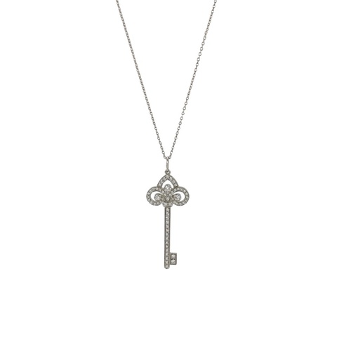 Tiffany & Co. Tiffany Keys18K白金铂金PT950钻石项链