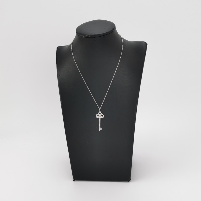 Tiffany & Co. Tiffany Keys18K白金铂金PT950钻石项链-1