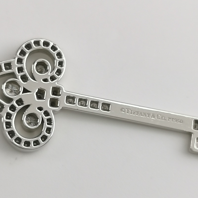 Tiffany & Co. Tiffany Keys18K白金铂金PT950钻石项链-9