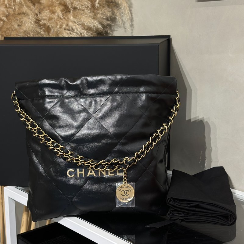 CHANEL 22 Bag - 小號黑金-10