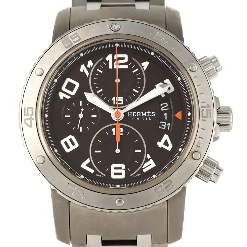 愛馬仕 Clipper Diver Chrono Mechanic SSxTI CP2.941 自動腕錶-0
