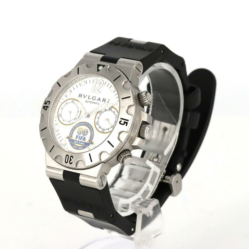 寶格麗 Scuba Chrono FIFA 100 週年限量版 SCB38S 不鏽鋼自動腕錶-1