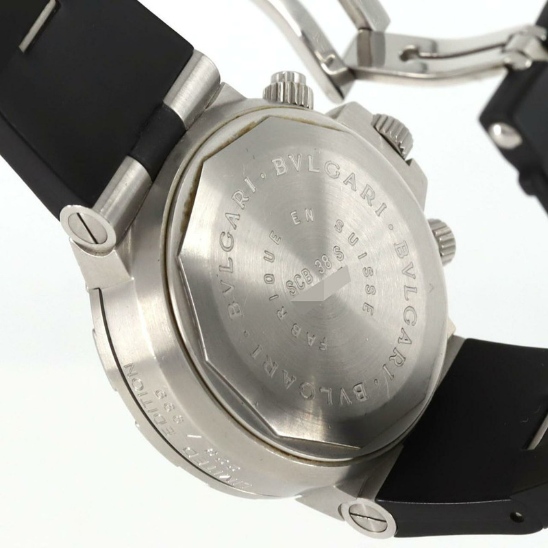 寶格麗 Scuba Chrono FIFA 100 週年限量版 SCB38S 不鏽鋼自動腕錶-4