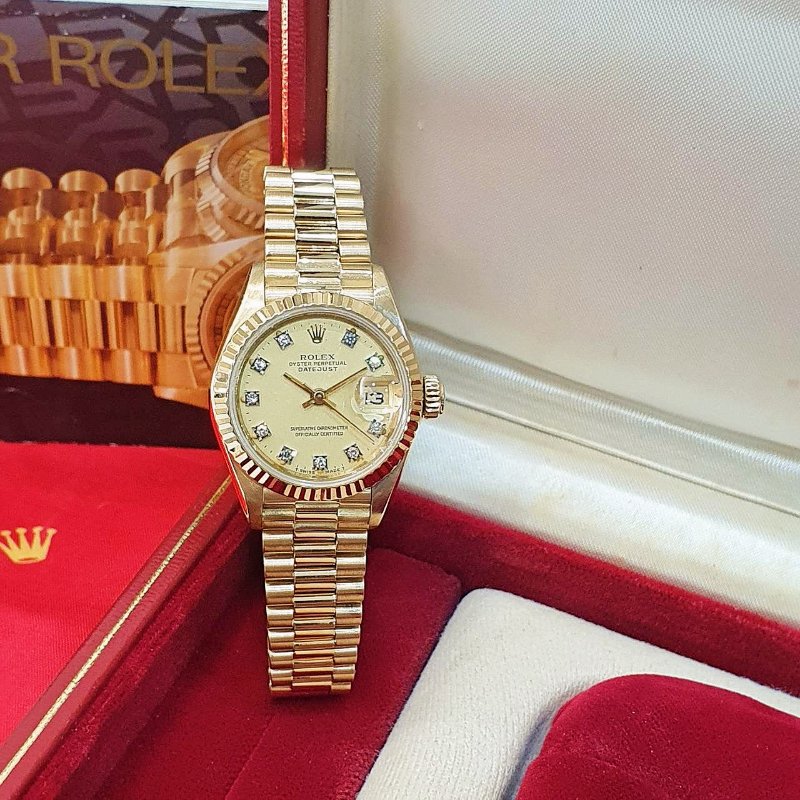 【大眾名錶】 Rolex 勞力士 69178 Datejust 蠔式女錶18K 原廠錶帶未整理 大眾名錶G291-1