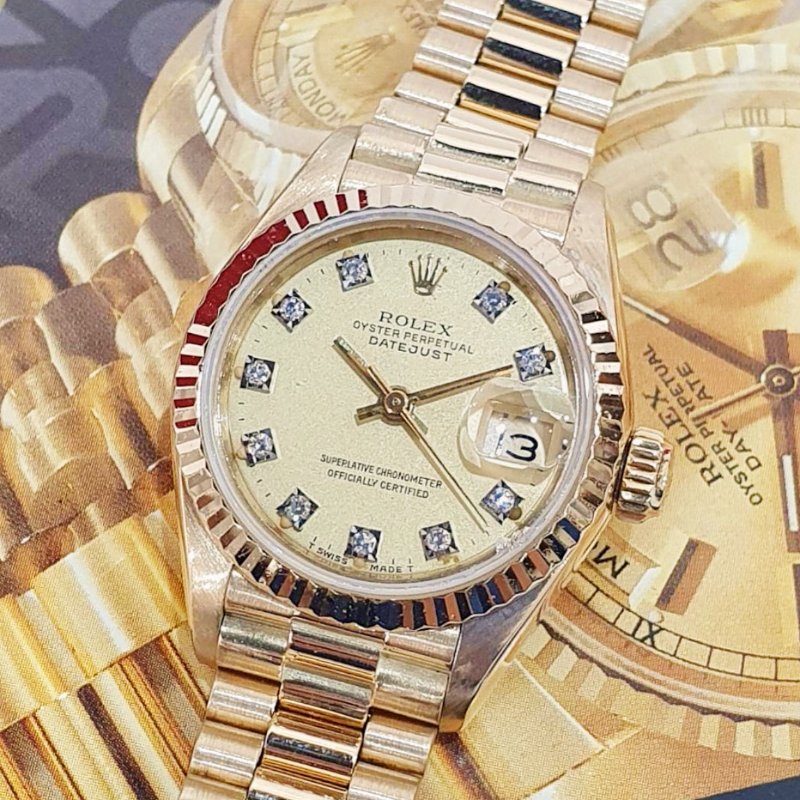 【大眾名錶】 Rolex 勞力士 69178 Datejust 蠔式女錶18K 原廠錶帶未整理 大眾名錶G291-8