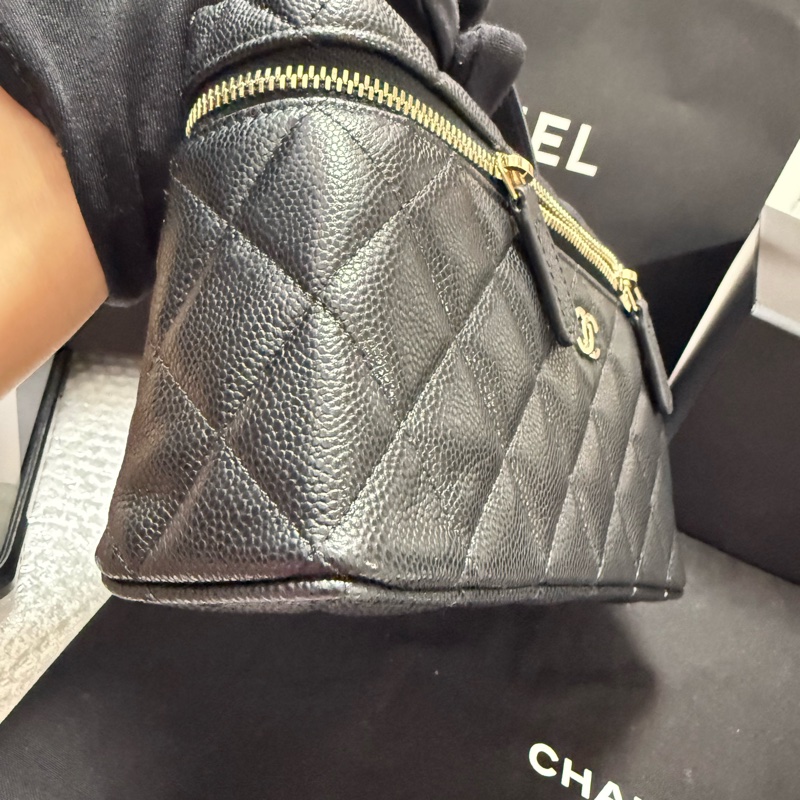 全套閒置 未使用 CHANEL 香奈兒 飯盒子 可手提+斜背-7