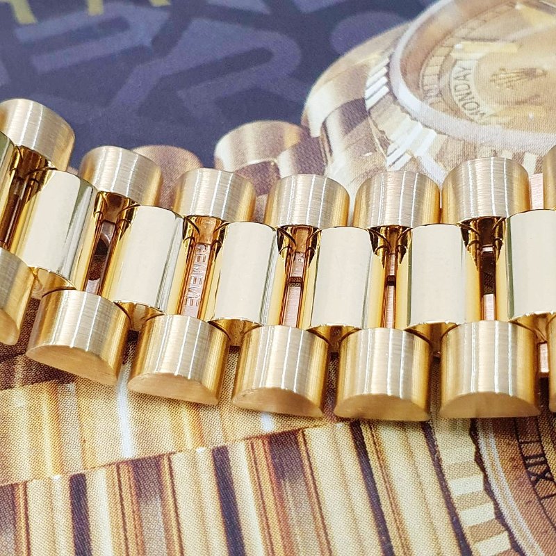 【大眾名錶】 Rolex 勞力士18238 Day-Date 蠔式18K 新包台 金色十鑽面盤 大眾名錶B1312-7