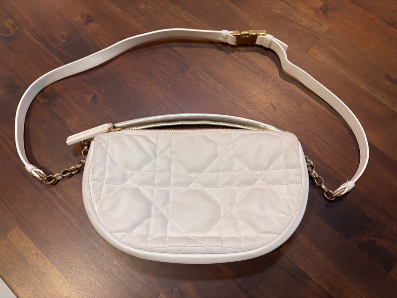 Dior 迪奧 Vibe Hobo 白色羊皮肩包-2