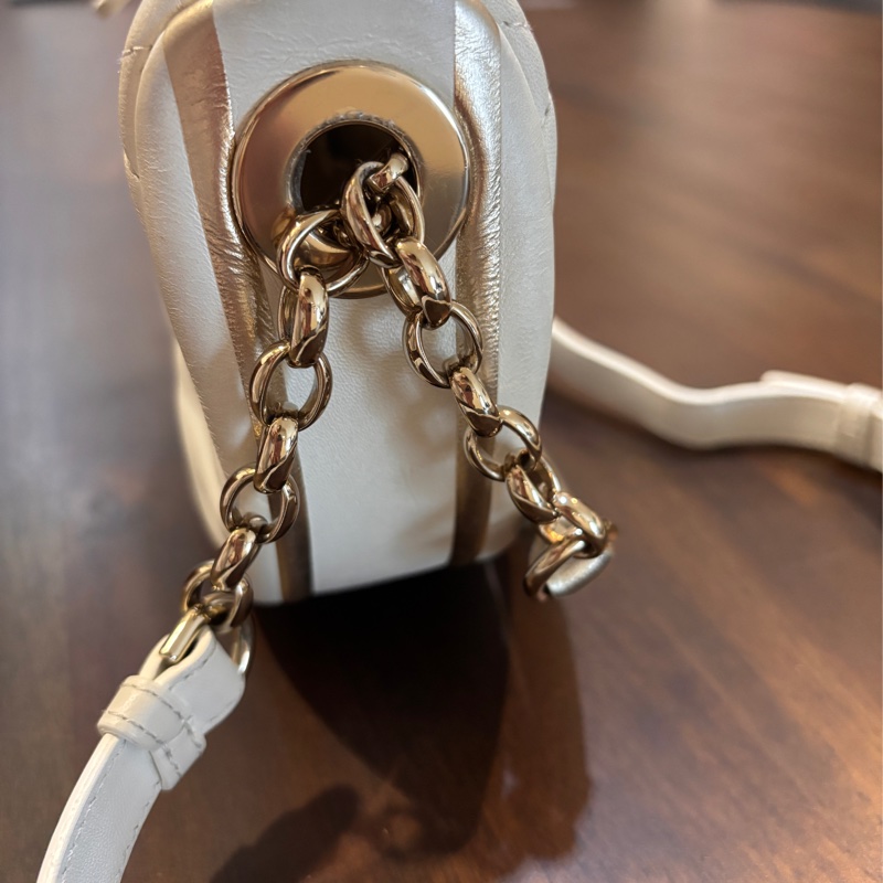 Dior 迪奧 Vibe Hobo 白色羊皮肩包-9