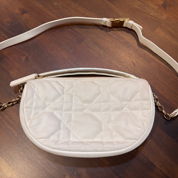 Dior 迪奧 Vibe Hobo 白色羊皮肩包-10
