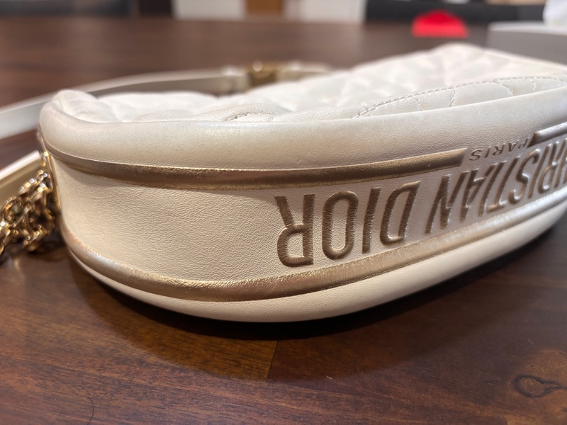 Dior 迪奧 Vibe Hobo 白色羊皮肩包-14