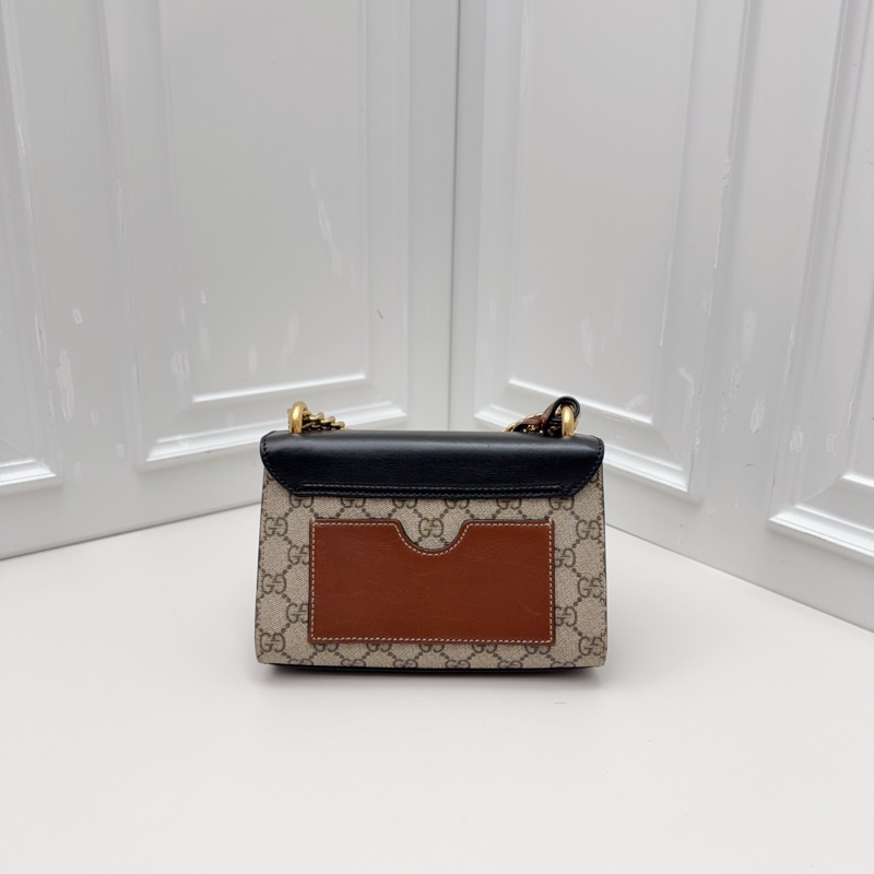 98新 GUCCI古馳 黑棕拼色Gucci Padlock-1