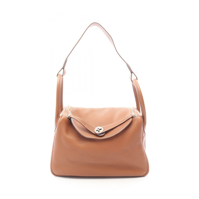愛馬仕 Lindy 30 單肩包 P Taurillon Clemence 金色二手女士 SHW-0