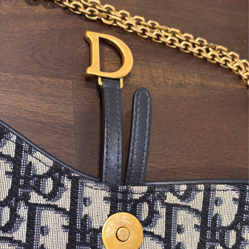 Dior woc 迪奧經典藍色老花馬鞍斜背包-26
