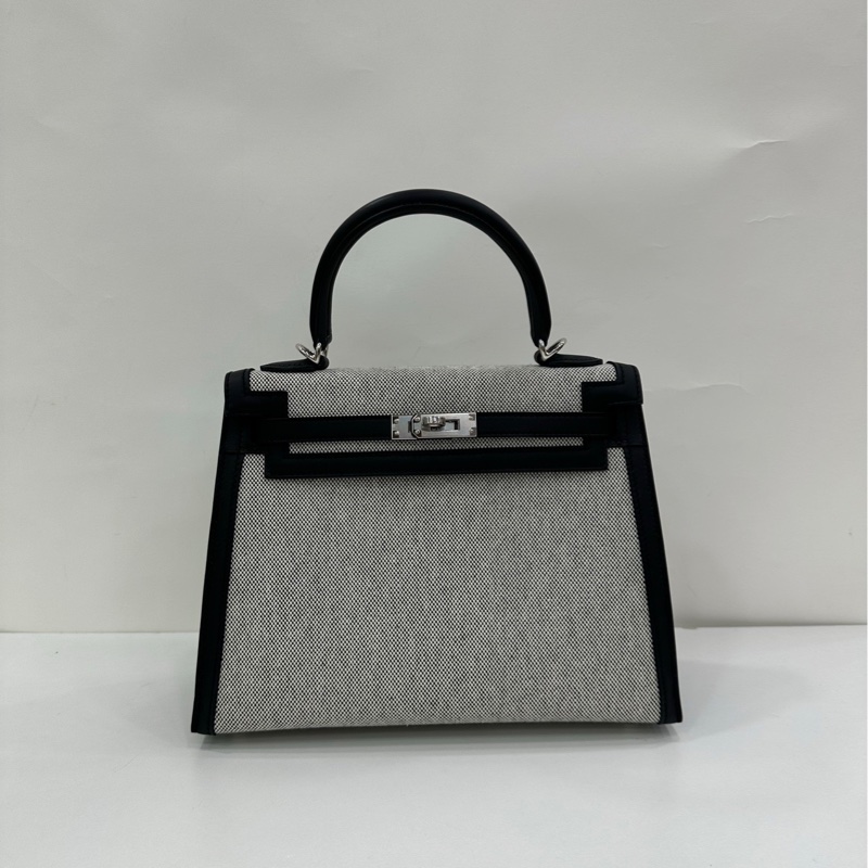 Hermes 愛馬仕 kelly25 黑白熊貓 K刻 有購證-1
