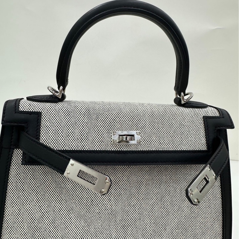 Hermes 愛馬仕 kelly25 黑白熊貓 K刻 有購證-6