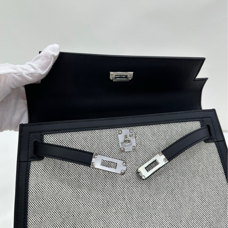 Hermes 愛馬仕 kelly25 黑白熊貓 K刻 有購證-7