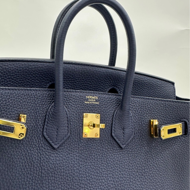 愛馬仕 Birkin25 午夜藍金扣 D刻 Togo皮 copy購證-6