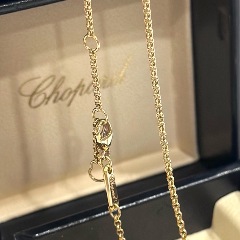 Chopard 蕭邦 玫瑰金 Happy Hearts 粉色愛心項鍊 配件：盒子-6