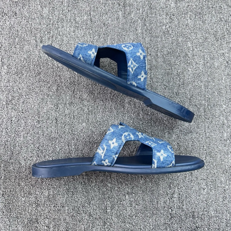 Louis Vuitton 路易威登 LV  Oasis牛仔滿印logo丹寧一字拖鞋 尺碼：43碼-2
