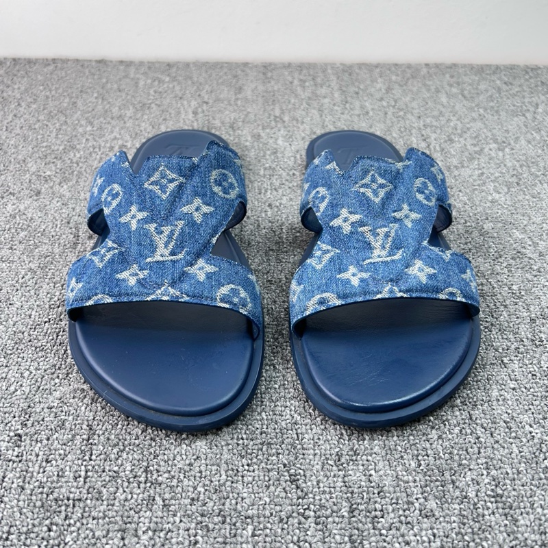 Louis Vuitton 路易威登 LV  Oasis牛仔滿印logo丹寧一字拖鞋 尺碼：43碼-3
