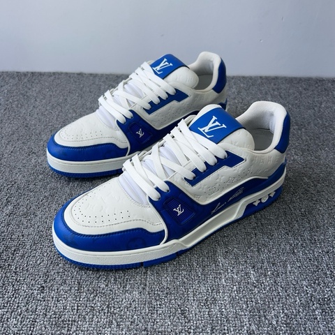 Louis Vuitton 路易威登 LV 白藍浮雕 Trainer 休閒鞋 尺碼：41碼