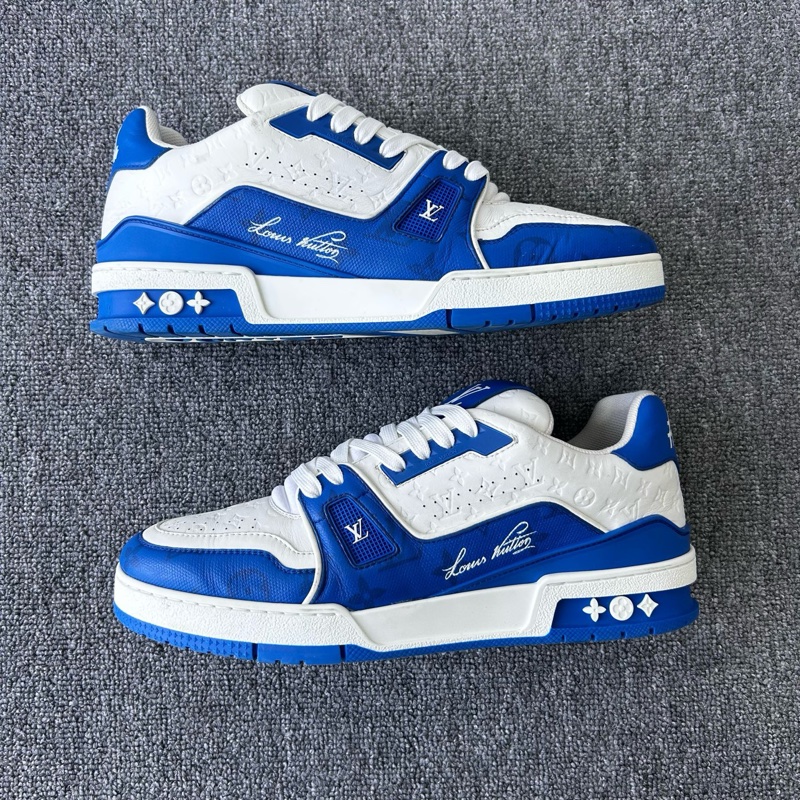 Louis Vuitton 路易威登 LV 白藍浮雕 Trainer 休閒鞋 尺碼:41碼-1
