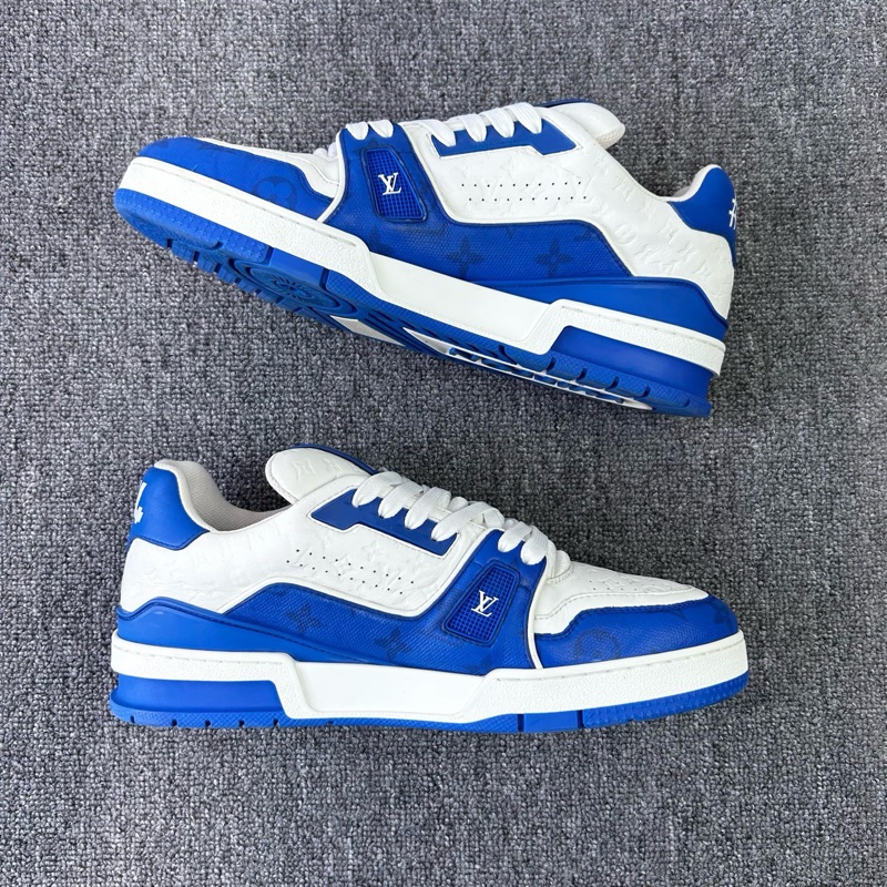 Louis Vuitton 路易威登 LV 白藍浮雕 Trainer 休閒鞋 尺碼:41碼-2